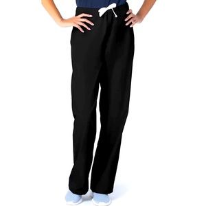 Landau Black Drawstring Scrub Pants Bottoms Women’s Small Flare Straight Leg